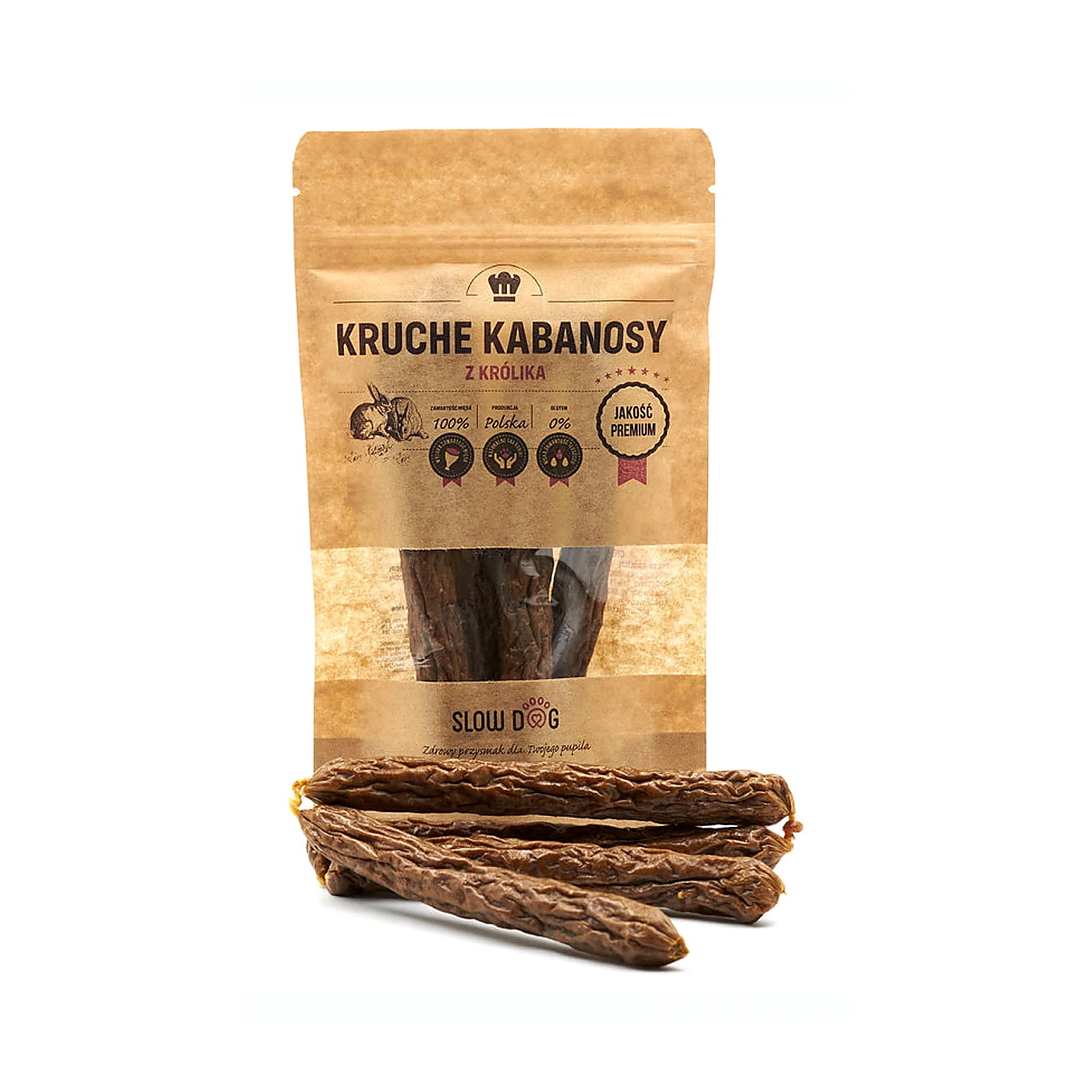 Slow Dog Kabanosy z królika 100% mięsa 100g