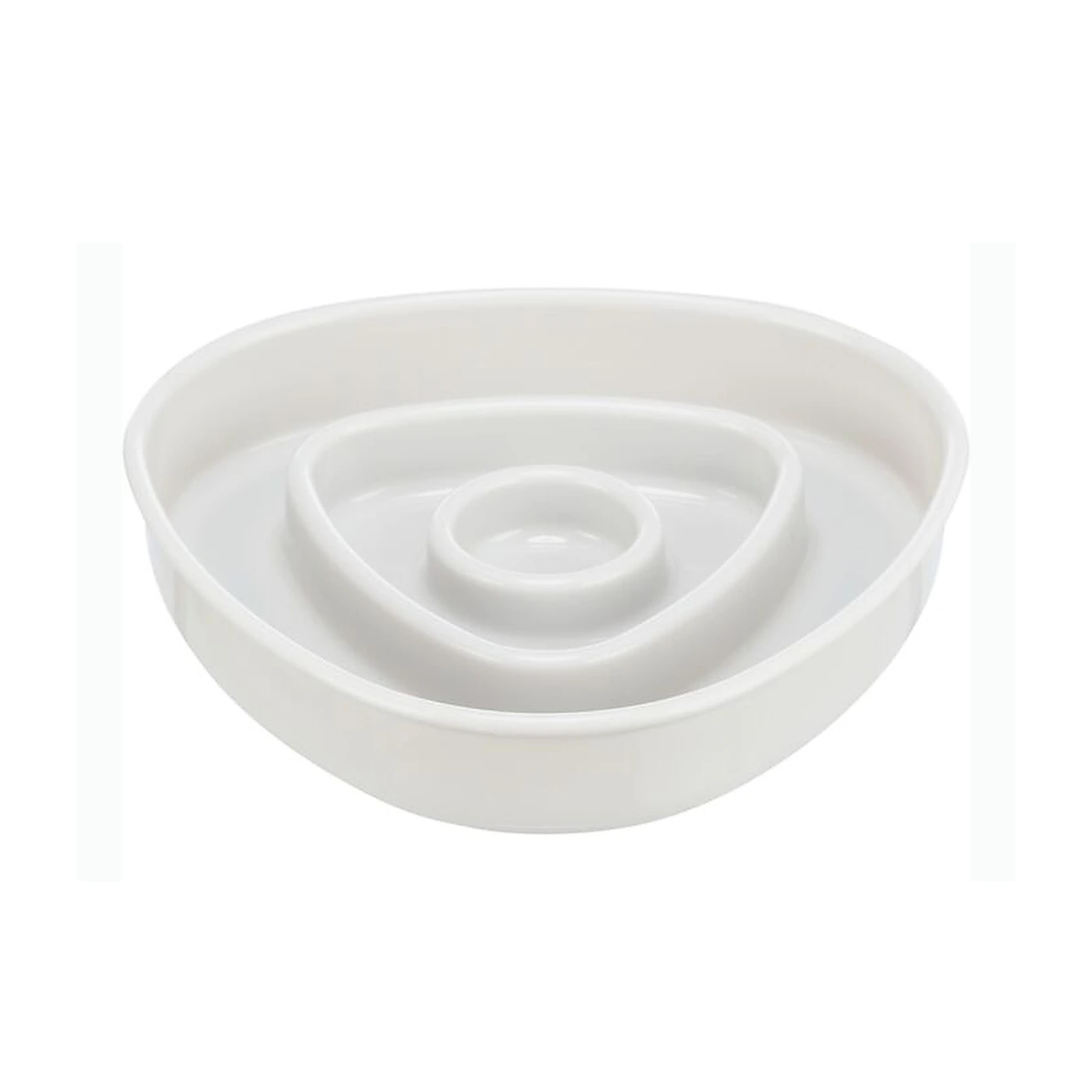 Slow Feeding, miska, dla kota, szara, plastik/TPR, 0,35 l/15×15 cm, spowalniająca jedzenie