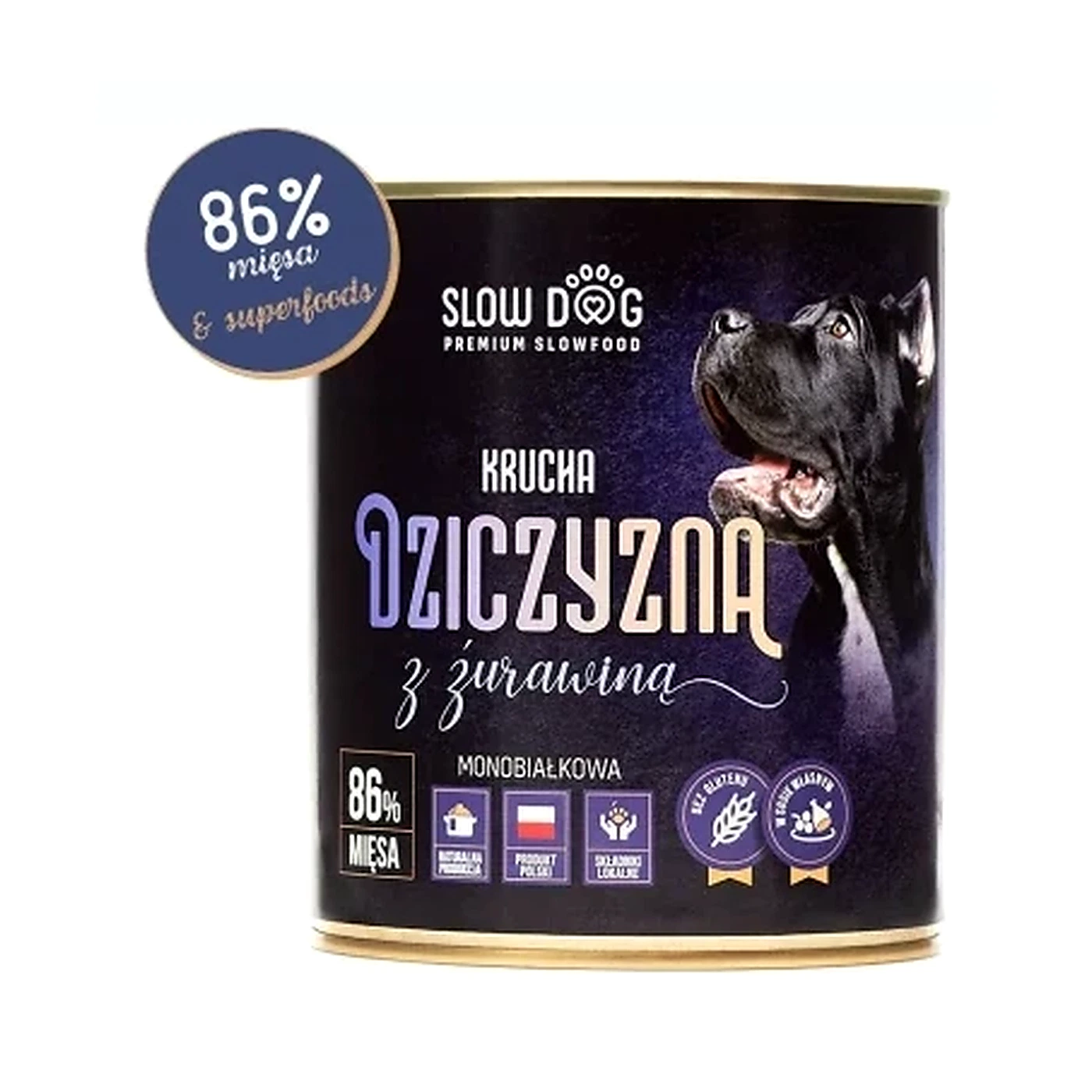 Slow Dog Krucha dziczyzna z żurawiną 850G