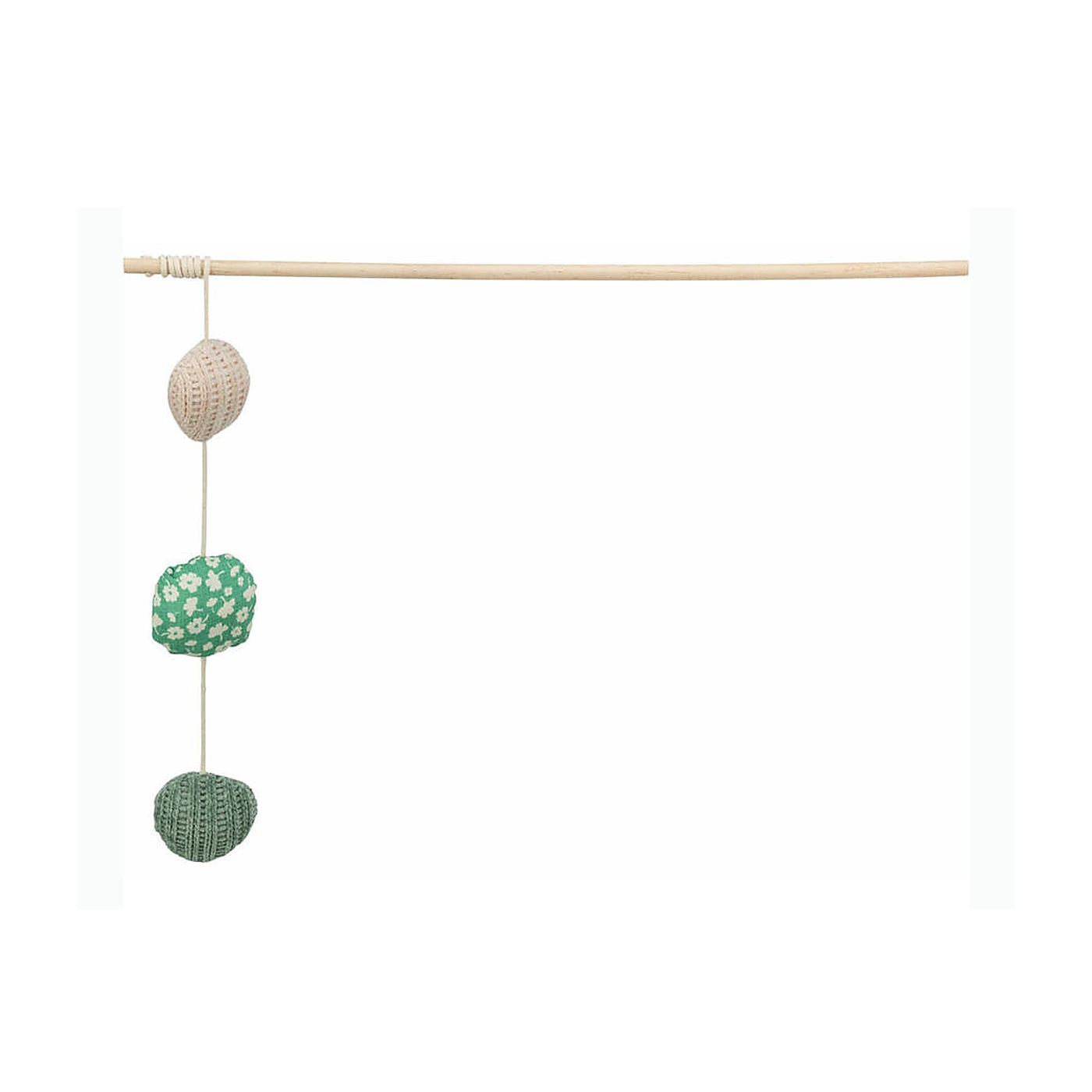 Wędka z piłkami, dla kota 40 cm, z kocimiętka