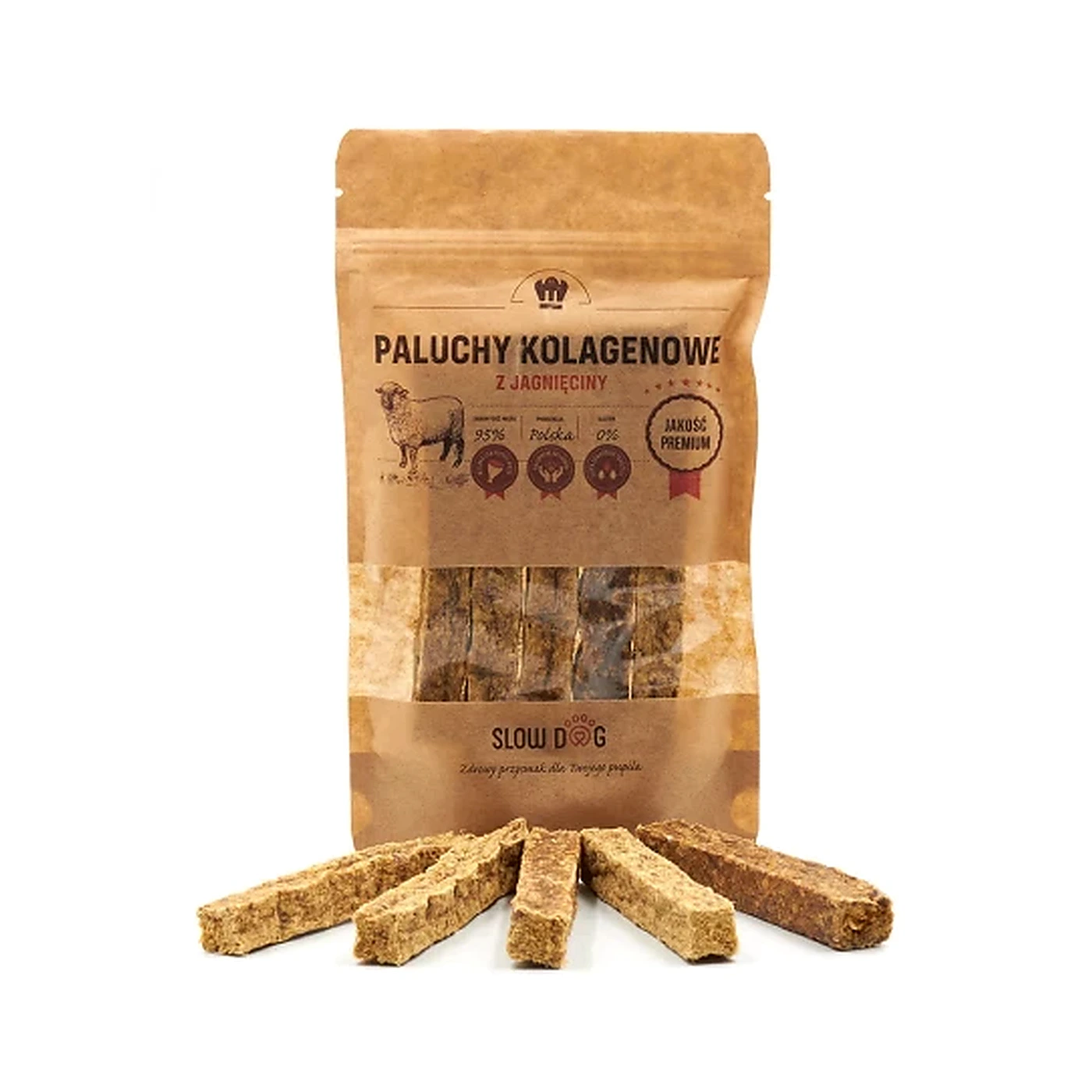 Slow Dog Paluchy kolagenowe z jagnięciny 100g