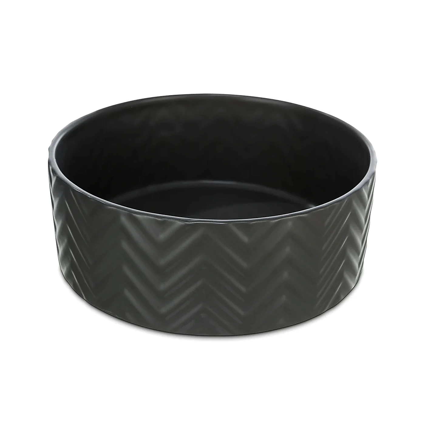 Miska ceramiczna, dla psa/kota, czarny mat, 0.9 l/? 16 cm