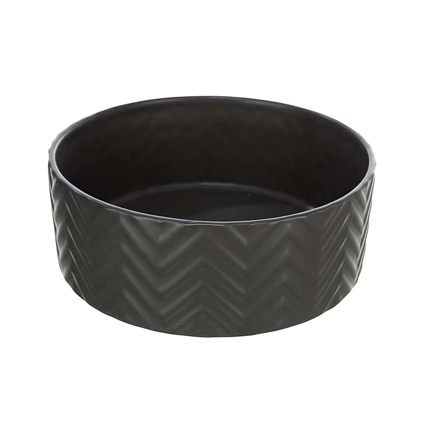 Miska ceramiczna, dla psa/kota, czarny mat, 1.6 l/? 20 cm