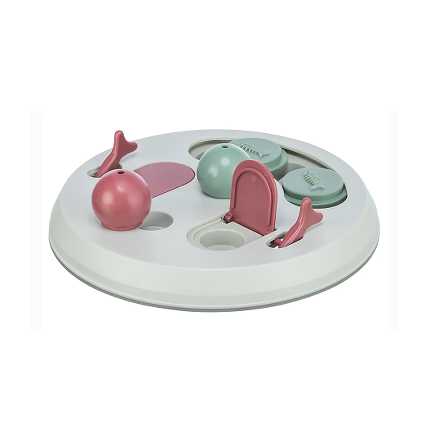 Cat Activity Flip Board, gra strategiczna, jagodowy / różowy / jasnoszary, o 23 cm