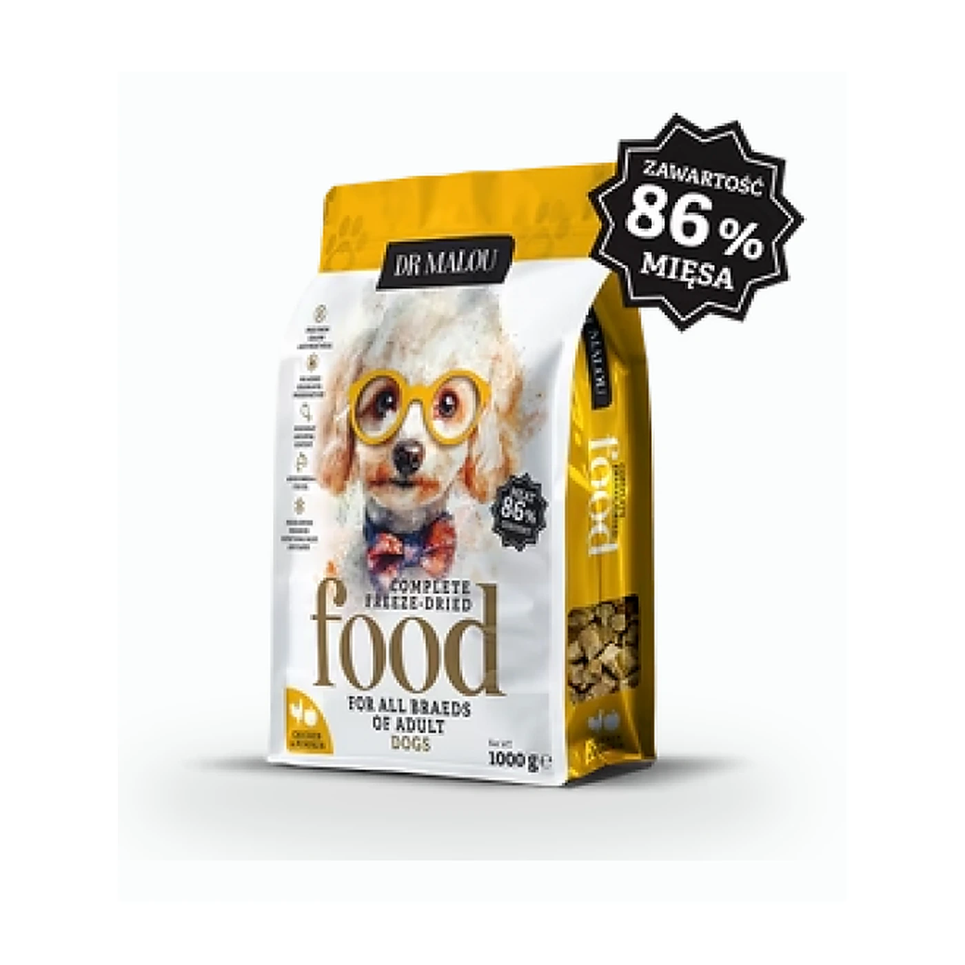 DR. MALOU Kurczak z dynią 500G- PIES KARMA-Adult Dog liofilizowana karma pełnoporcjowa