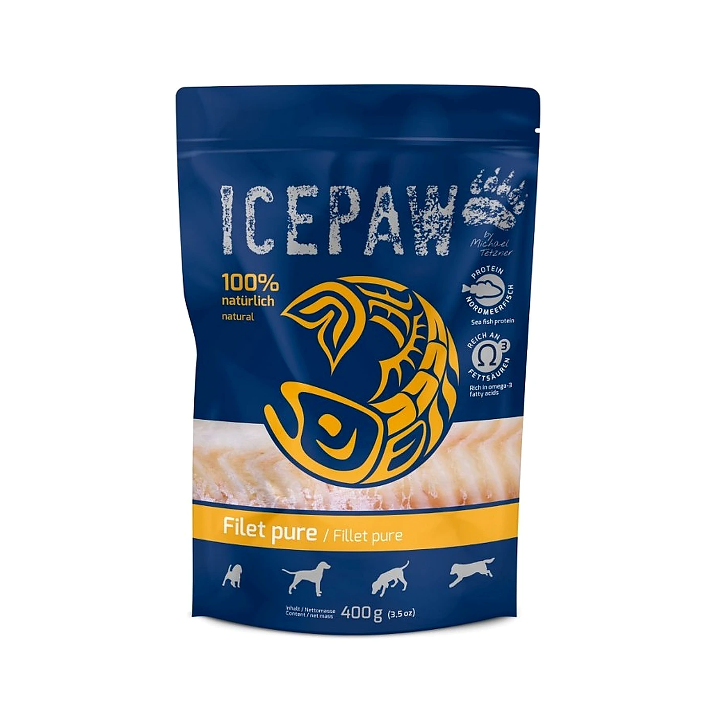 ICEPAW Filet pure – czysty dorsz  100% naturalny dla psów  400g