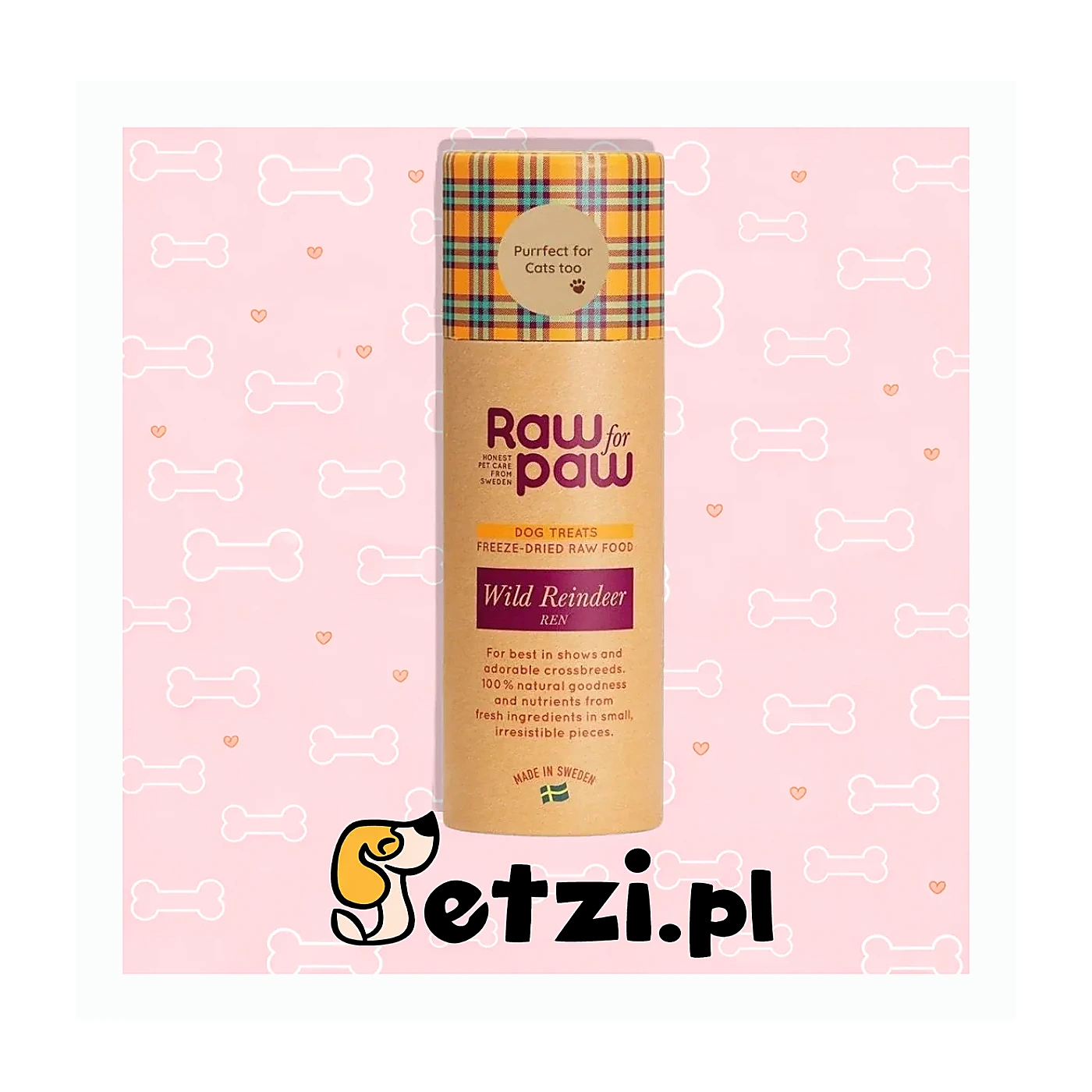 RAW for PAW WILD Reindeer - renifer przysmaki liofilizowane (45g)