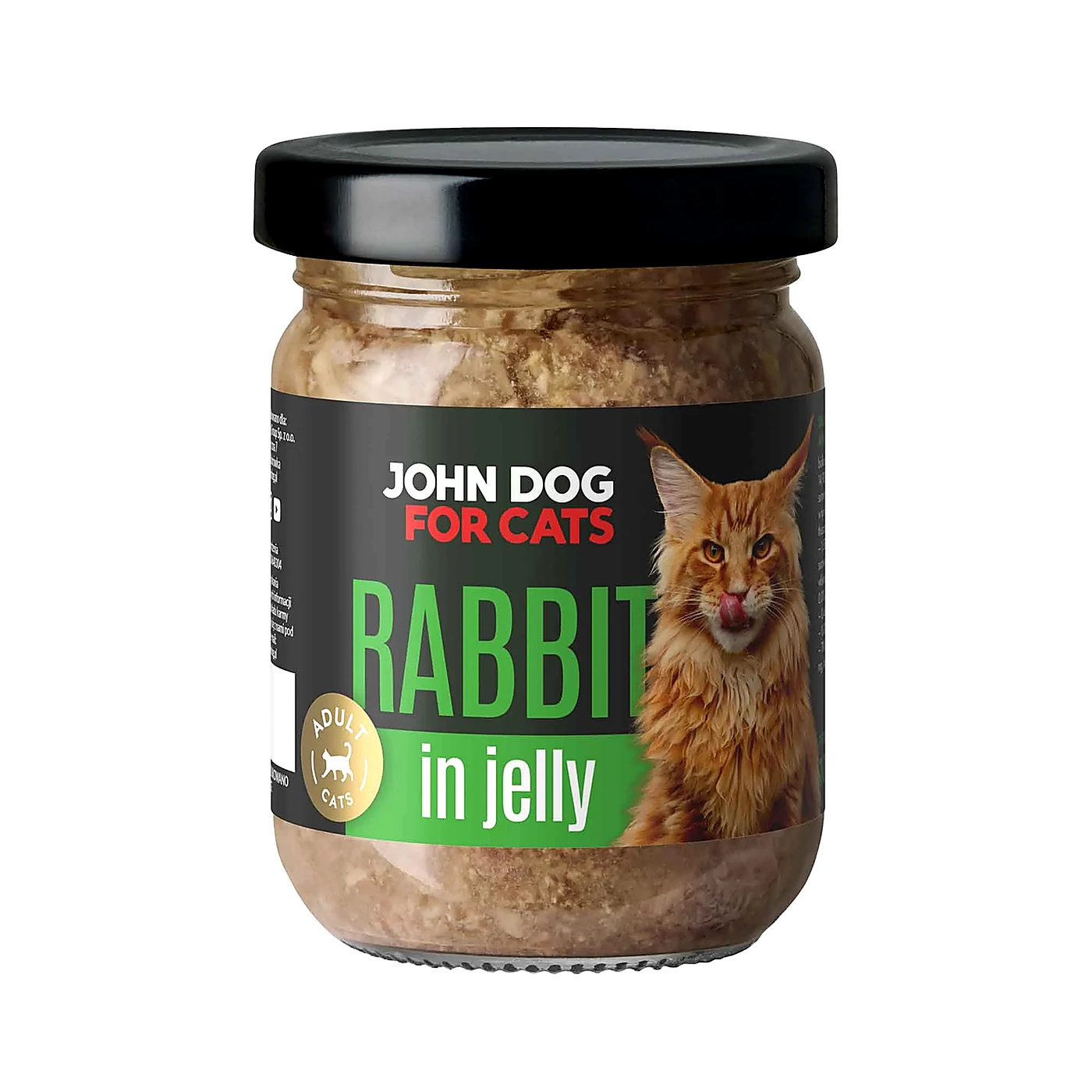 Karma mokra dla kotów John Dog for Cats Galaretka 100g - królik