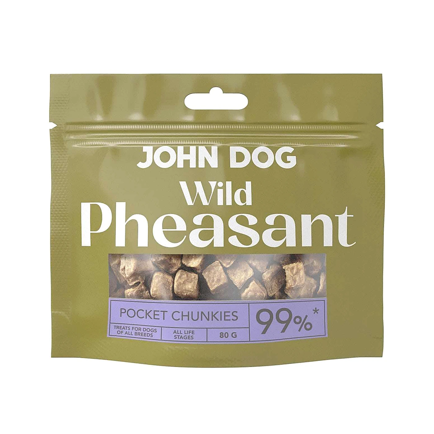 Przysmak dla psa z Bażanta Chunkies John Dog Wild Pocket 80 g