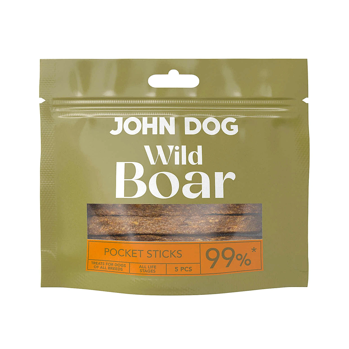Przysmak dla psa z Dzika Sticks John Dog Wild Pocket 5 szt.