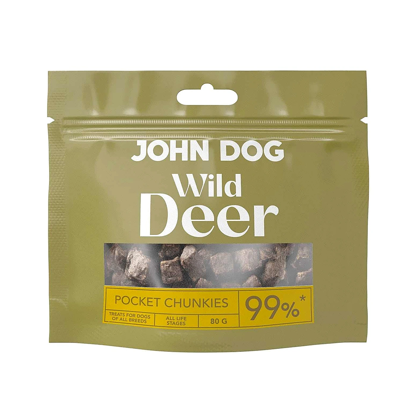 Przysmak dla psa z Jelenia Chunkies John Dog Wild Pocket 80g