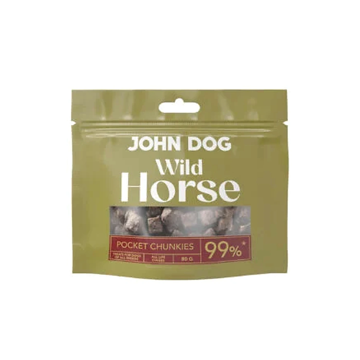 Przysmak dla psa z Koniny Chunkies John Dog Wild Pocket 80 g
