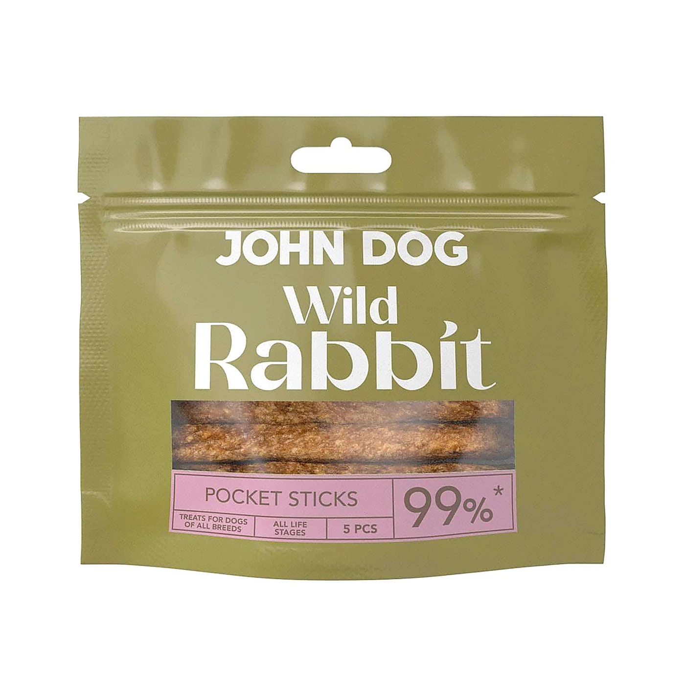 Przysmak dla psa z Królika Sticks John Dog Wild Pocket 5 szt.