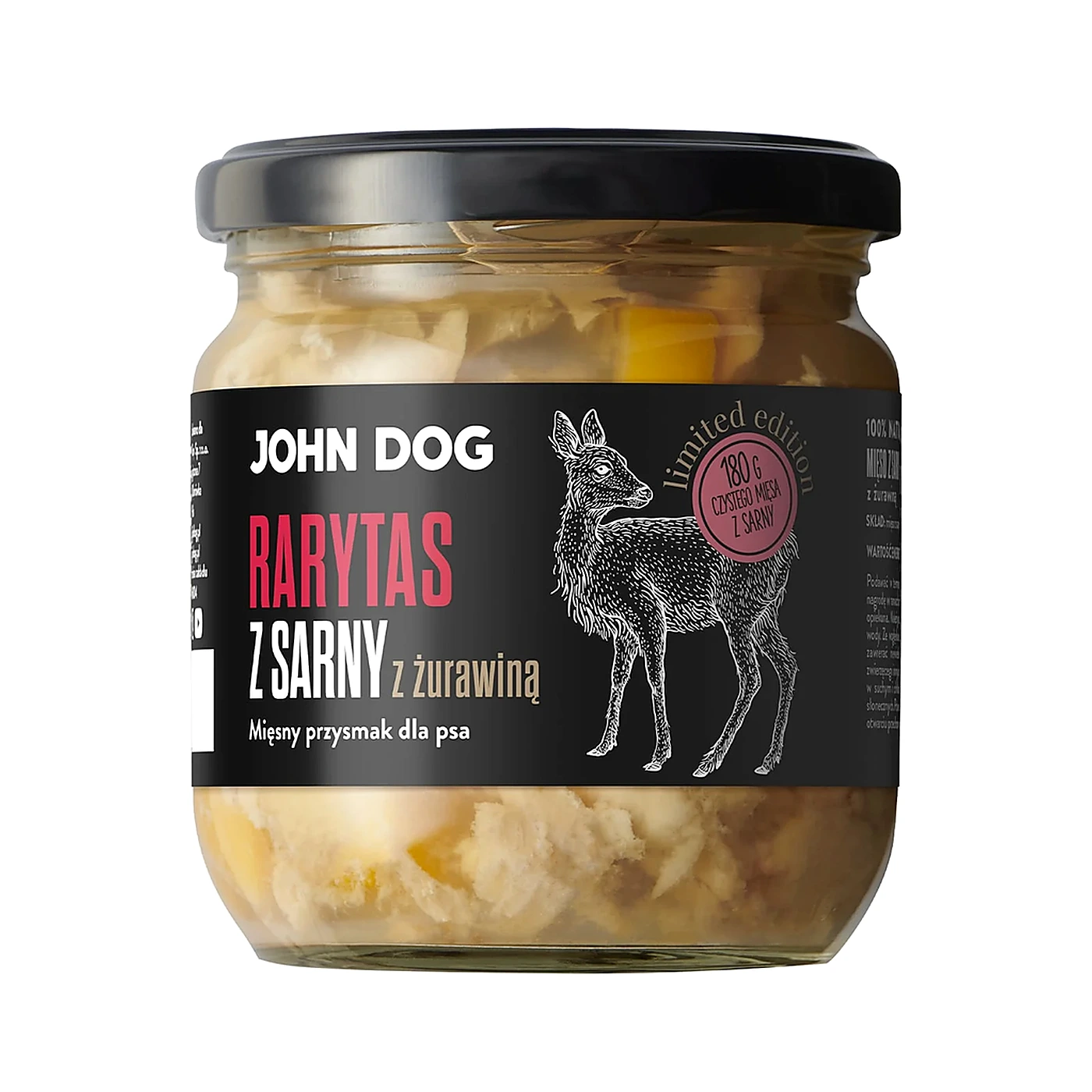 JOHN DOG Rarytas premium SARNA z żurawiną i algami morskimi 380g