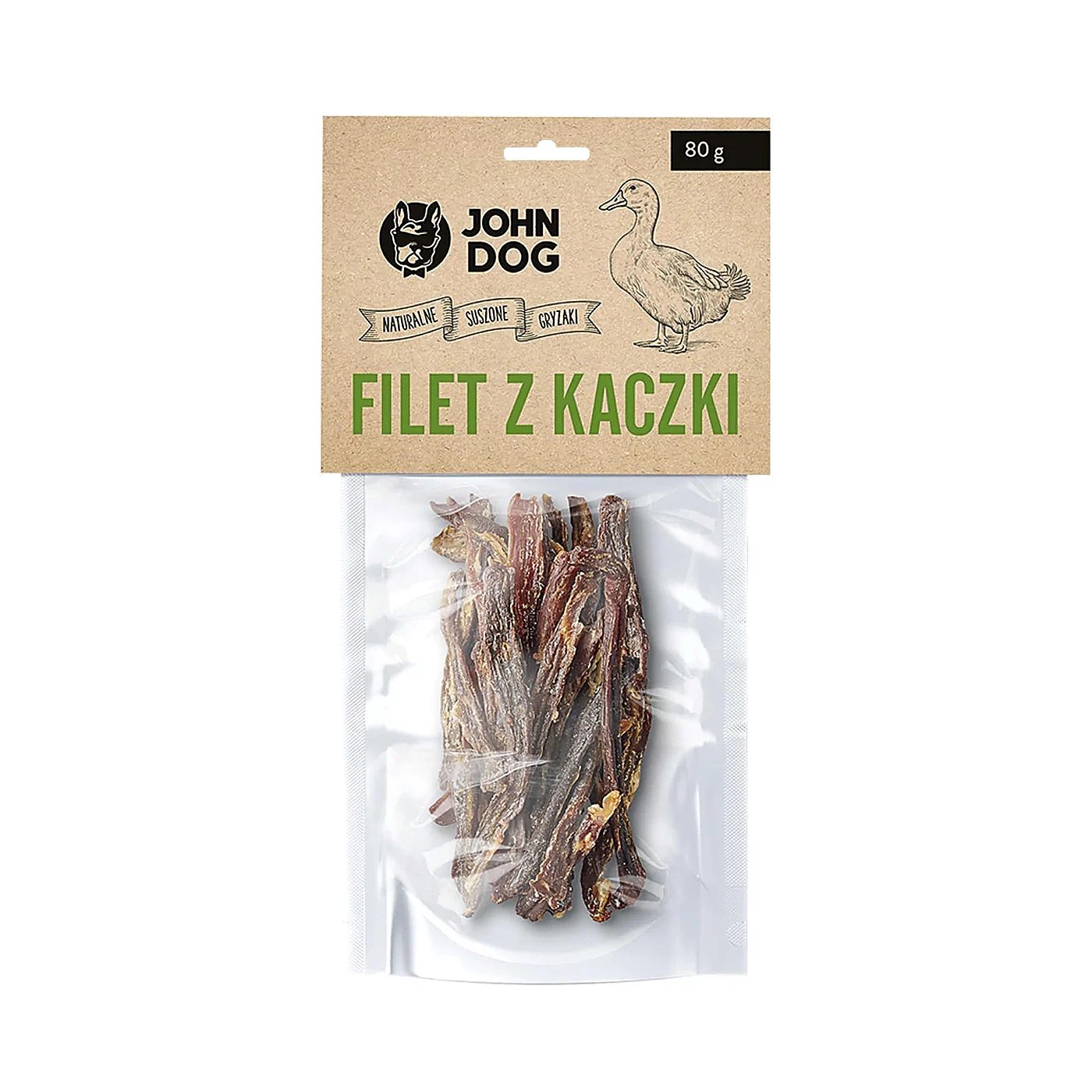 JOHN DOG Suszony filet z kaczki dla psa