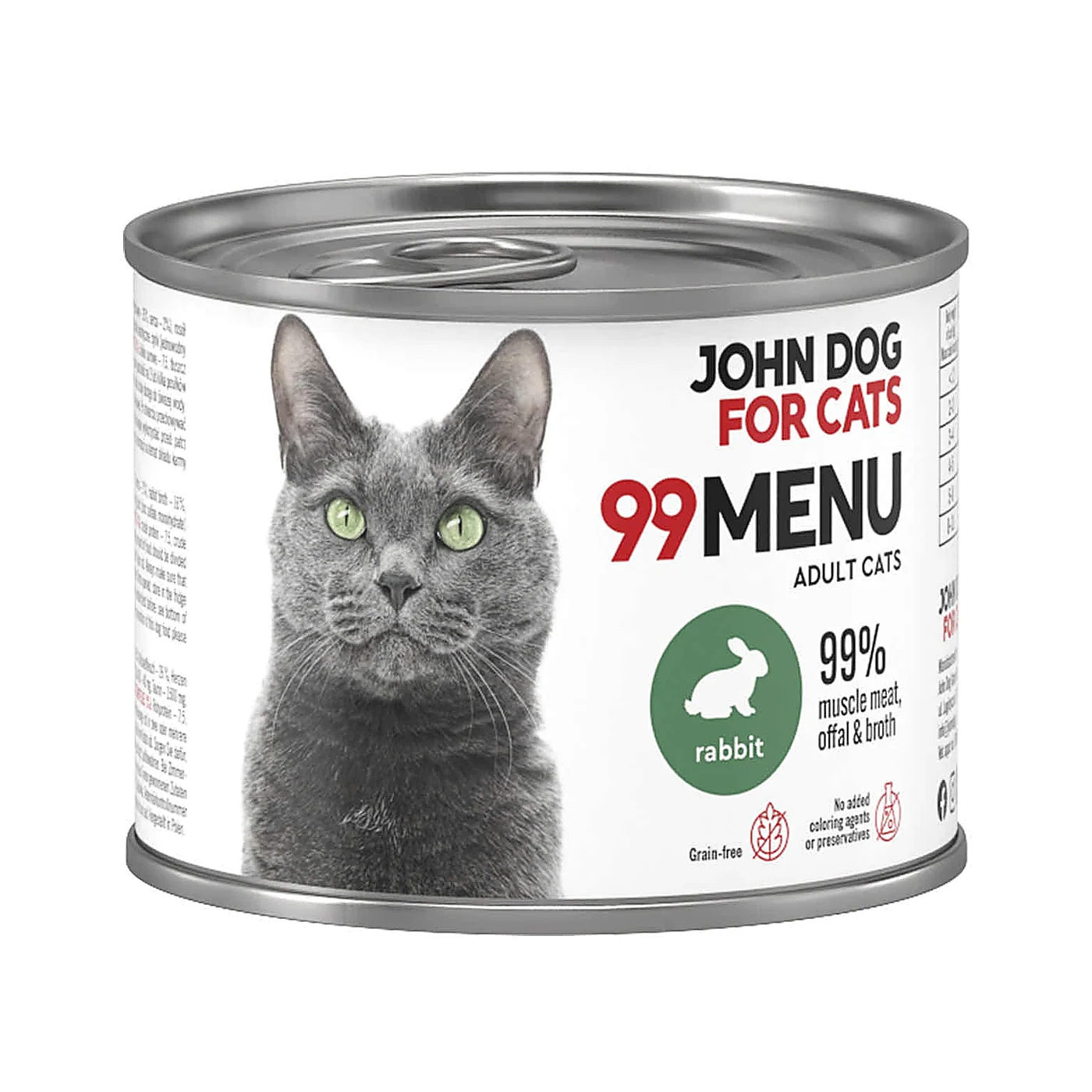 Karma mokra 99 MENU John Dog for Cats królik 200g