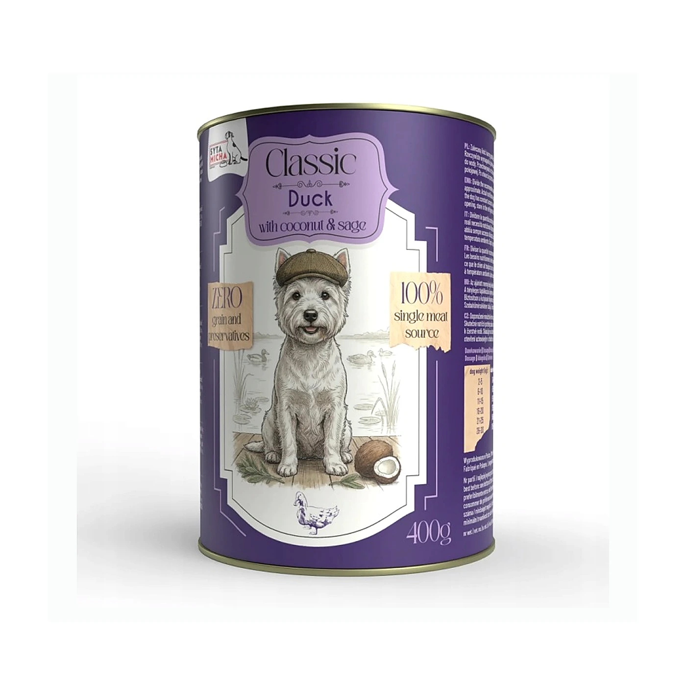 Syta Micha Classic kaczka z kokosem 400g