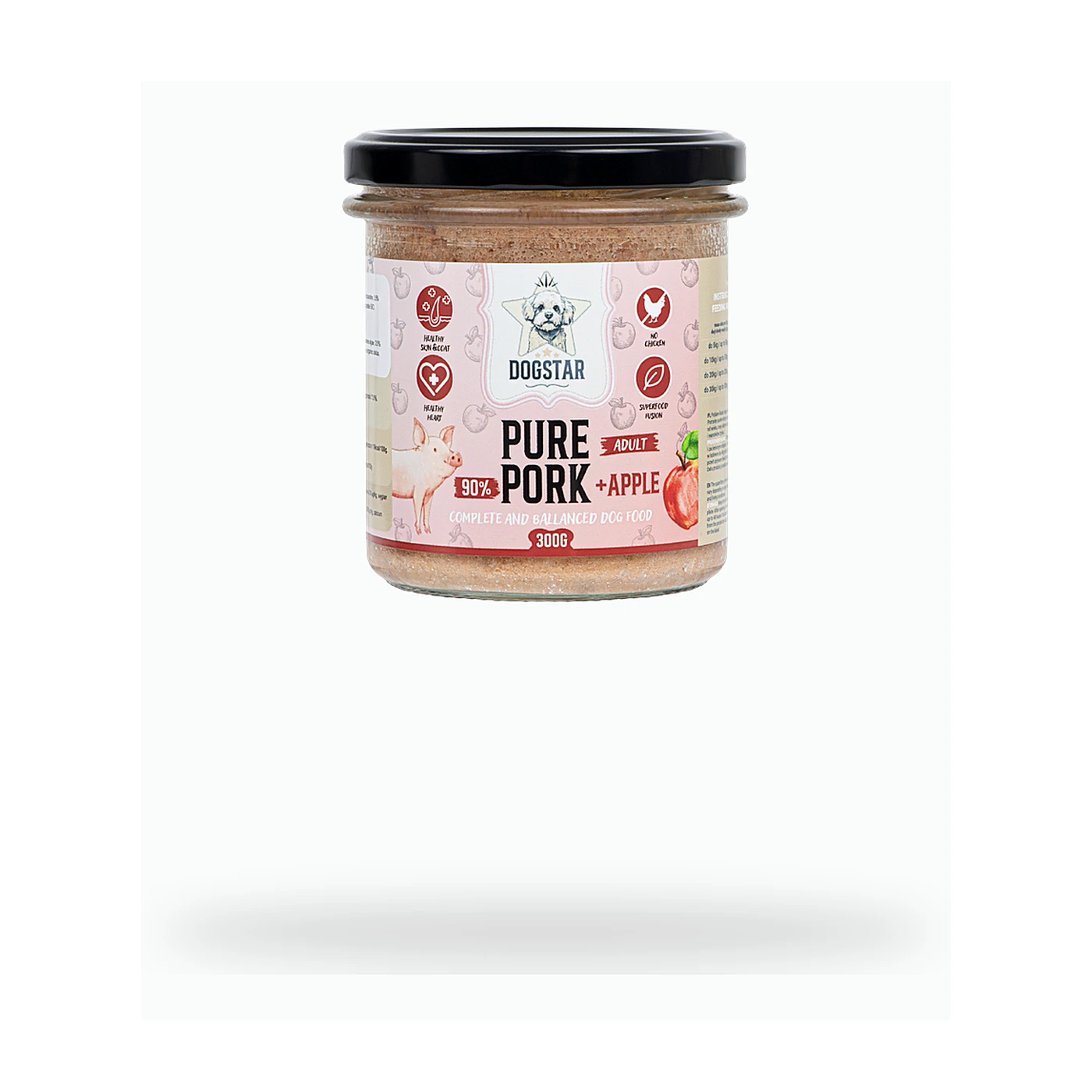 DOGSTAR - PURE - Wieprzowina z jabłkiem 300g