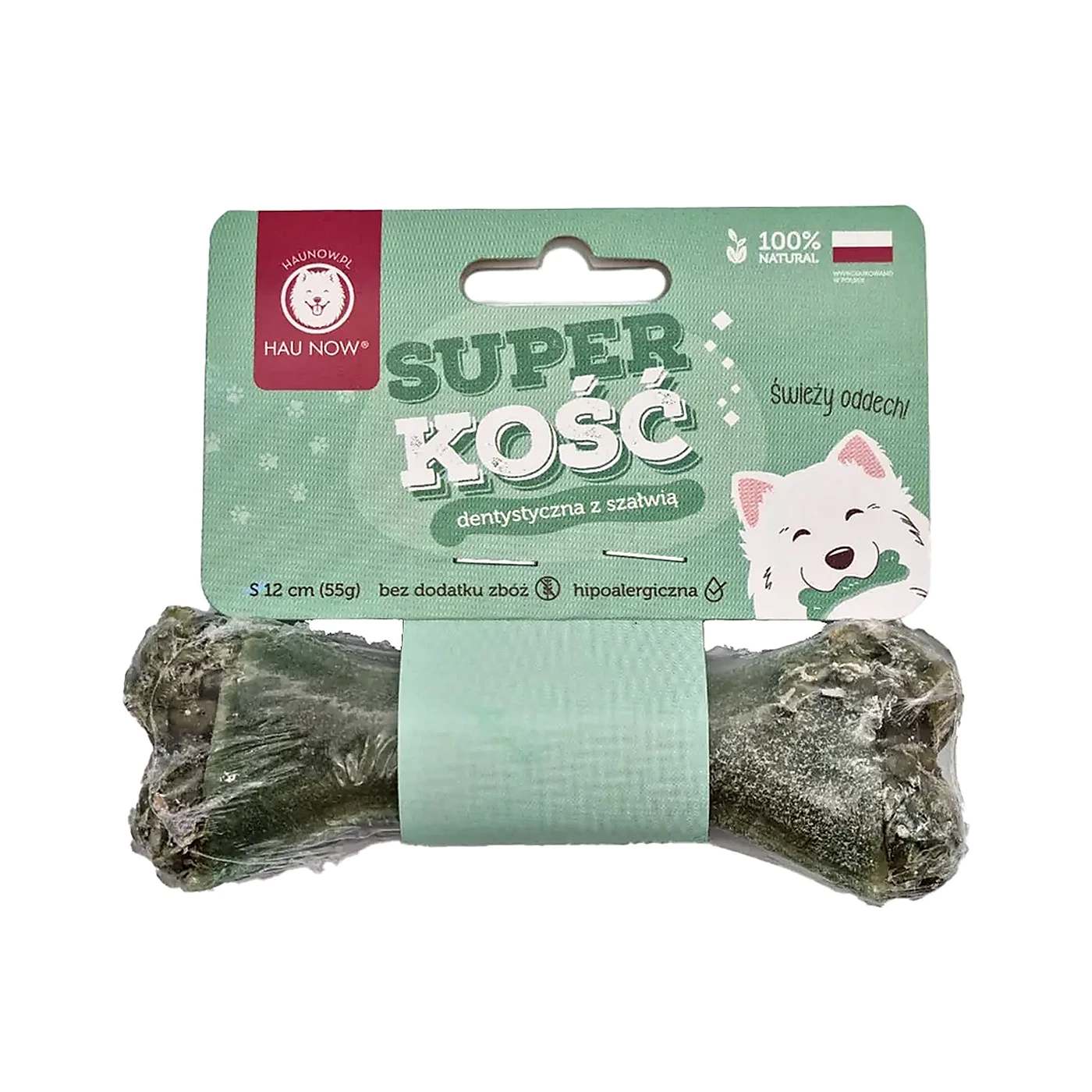 Super Kość do żucia dentystyczna z szałwią - S