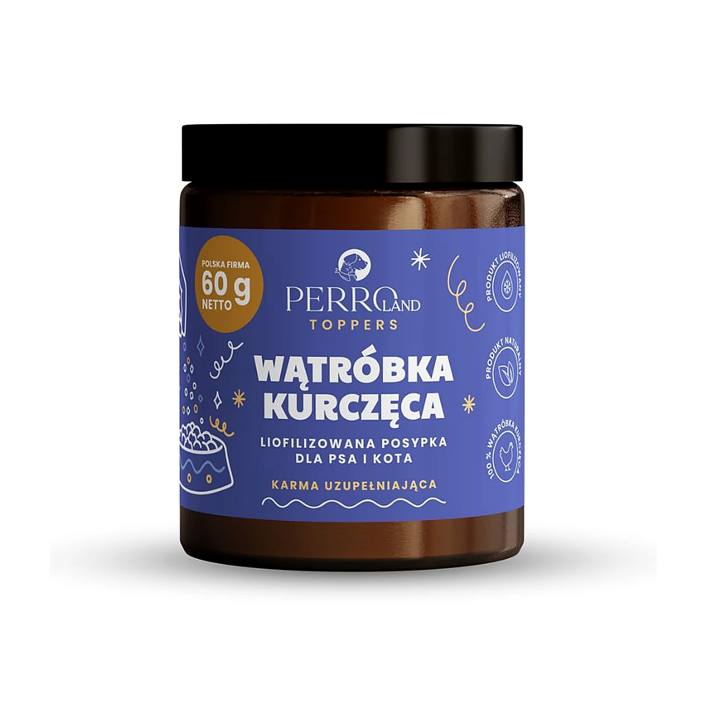 PERRO TOPPERS Wątróbka kurczęca liofilizowana 60g