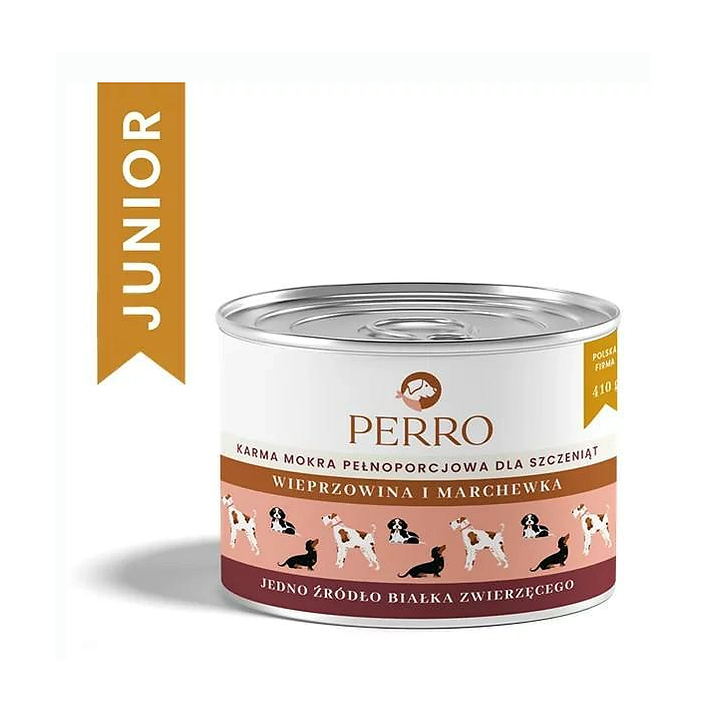 PERRO JUNIOR Wieprzowina i marchewka 410g